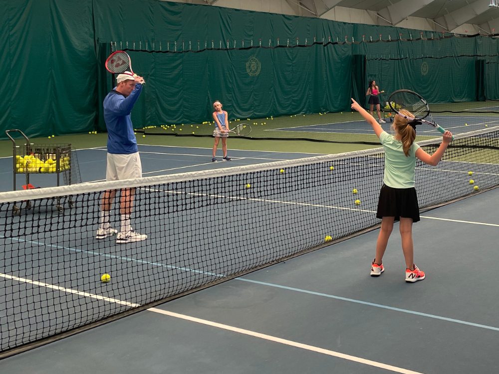 a junior tennis clinic at the club at harpers point in cincinnati