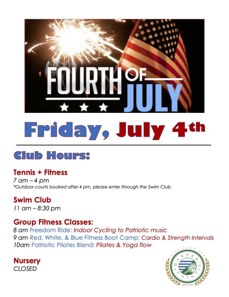 July 4th Club Hours 2025