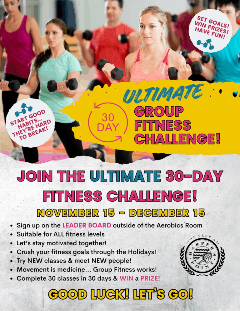 2025 Group Fitness Challenge Flier