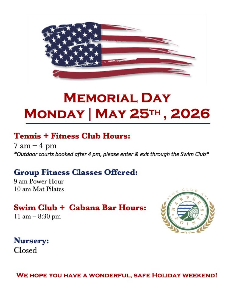 Memorial Day 2026 Club Hours_Sign